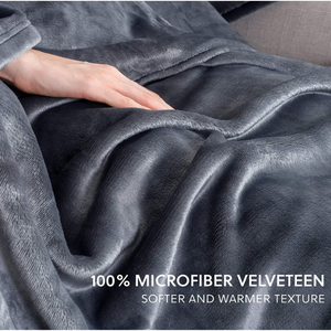 Bedsure Wearable Snuggle With Sleeves and Pocket Flannel Fleece <strong>Snuggy</strong> <strong>Blanket</strong> Robe Warm Plush Wearable <strong>Blanket</strong> Throw - Product Image 2