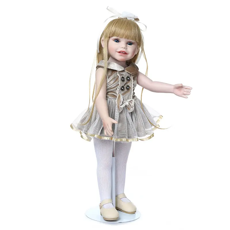 卸売シリコーン耐久性ソフトビニール人形腕脚リアルな女の子のおもちゃ18インチ人形本物の赤ちゃん人形