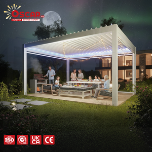 Gazebos y Pérgolas <span class=keywords><strong>de</strong></span> Aluminio para Exteriores <span class=keywords><strong>de</strong></span> <span class=keywords><strong>6x3</strong></span>, 5x3m y 10x12m, Impermeables, con Vidrio Deslizante - Product Image 1