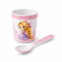 Prinzessinnen-Geburtstagsparty Alltags-Geschirrset „Süße Prinzessin“ aus Melamin – Teller und Schalen im Schloss-Design, lebensmittelecht und langlebig