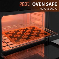 Tapis de cuisson en silicone personnalisé avec logo pour Halloween, service OEM ODM, revêtement de four antiadhésif réutilisable