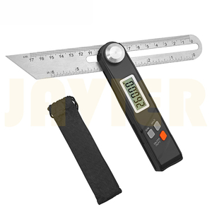 JAVIER สแตนเลสสตีล 0-360 องศา จอแสดงผลดิจิตอล ไม้บรรทัดวัดมุมแบบปรับได้ชนิด T เครื่องวัดมุมดิจิตอล - Product Image 3