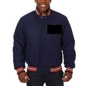 Custom Logo Wool Embroidery <b>Baseball</b> <b>Jackets</b> <b>Men</b> Vintage Leather Sleeve Varsity <b>Jacket</b> - Product Image 5
