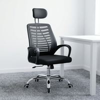 Chaise de bureau exécutive ergonomique de qualité commerciale moderne avec appui-tête réglable et réglage en hauteur