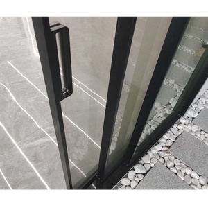 Modern Rüzgar Geçirmez Alüminyum Alaşımlı Çift Temperli Camlı Yan Açılır Sürgülü Kapı, Cam Panellerle ve Yüzey İşlemeli - Product Image 6