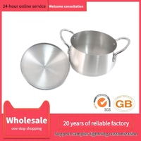 Ensemble de casseroles de cuisine classique en aluminium moulé de 5 pièces de 16 cm à 24 cm avec couvercle en métal, résistant au four et au lave-vaisselle