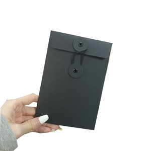 ถุงกระดาษคราฟท์สีน้ำตาลขนาดตามสั่งซองจดหมายบรรจุภัณฑ์กระดาษแข็งพร้อมเชือกและกระดุม - Product Image 2