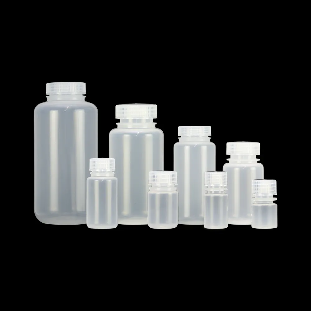 Flacone di reagente trasparente in plastica trasparente HDPE vuoto per medicina da laboratorio 8ml 15ml 30ml 60ml 125ml 250ml 500ml 1000ml