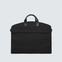 Maßgefertigter Logo-Anzugträger, Modischer Großer Faltbarer Kleidersack, Schwarze Reisetasche für Herren, Kleiderhülle aus Nylon mit Ledergriffen