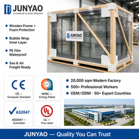 Fenêtre coulissante extérieure JUNYAO pour salle de bain, à rupture de pont thermique, Low-E, insonorisée, certifiée Energy Star, NFRC AS2047 CE, OEM pour villa