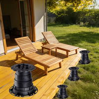Support de carrelage en matériau WPC durable pour terrasses, socle réglable en plastique pour plancher surélevé, vente en gros