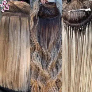FH human hair tape in extensions double drawn keratin i tip u tip 100% virgin tape ins human hair weft