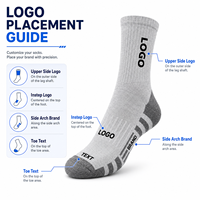 Chaussettes de sport mi-mollet en coton pour hommes, absorbant la transpiration, pour le basketball, avec logo personnalisé