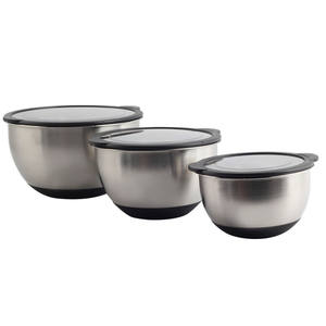 Stainless Steel <b>Bowl</b> Set <b>with</b> <b>Lid</b>, 3 Pieces, <b>Bowls</b> for <b>Serving</b>, Cooking, Baking, Storage - Product Image 2