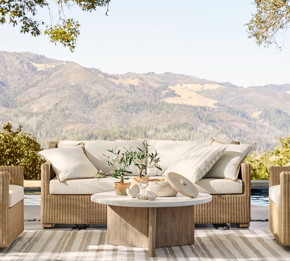 clean design garden furniture rattan furniture patio sofa outdoor loveseat wicker sofa chair