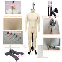 Maniquí de Costura Profesional Junmei para Hombre, sin Cabeza, de Fibra de Vidrio, para Pruebas de Prendas OEM, CN # Maniquí de Costura en Pie, 92 cm
