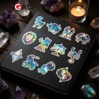 Autocollants découpés sur mesure Yingao, autocollants holographiques imperméables, 12 signes du zodiaque, autocollants esthétiques laser arc-en-ciel, astrologie, pour la décoration
