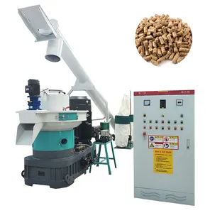Yew alder chi yang pear wood peanut shells 90kw used in power plants ring die sawdust pelletizer wood pellet machine