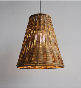 โคมไฟหวายไม้ไผ่สานแบบชนบทใช้ตกแต่งบ้านในห้องนั่งเล่น - Product Image 3