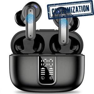 Audífonos Intrauditivos Inalámbricos SP99 de 13 mm con 4 Micrófonos, Llamadas HD, Silicona, con Pantalla LED Digital Dual - Product Image 1