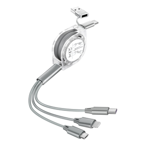 Commercio all'ingrosso della fabbrica 5 in <span class=keywords><strong>1</strong></span> cavo di ricarica <span class=keywords><strong>1</strong></span>.2m retrattile USB cavo retrattile di ricarica - Product Image 3