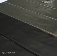 Carreaux muraux décoratifs 75x300mm faits à la main, en céramique noire brillante, style marocain, pour cuisine et salle de bain