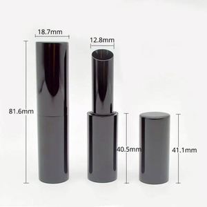 Tube de rouge à lèvres vide en aluminium noir, modèle MR, écologique, magnétique, imprimé à l'écran - Product Image 2