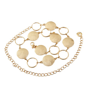 Nouvelle chaîne de taille vintage ethnique en alliage pour <span class=keywords><strong>femme</strong></span>, <span class=keywords><strong>ceinture</strong></span> décorative en métal doré et argenté pour les vacances à la plage - Product Image 4