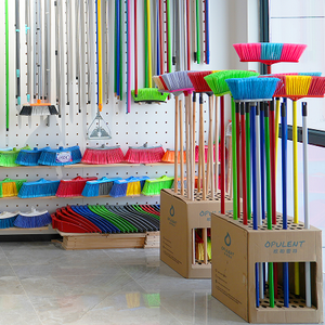 Cabezales de repuesto de escoba de plástico Sudamericano de colores, cepillos para suelo, limpiador de cerdas fuertes para el hogar, oficina, tienda - Product Image 6
