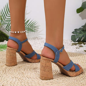 Sandalias de Estilo Moderno para Verano, con Punta Francesa, Tacón Bajo y Lazo, Tacones Altos para Mujer - Product Image 5