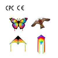 Cerf-volant de poche pour enfants, de haute qualité, personnalisé, facile à faire voler, en forme de dessin animé, sans armature, motif perroquet, pour l'extérieur