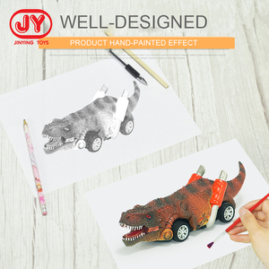 Coches de juguete de dinosaurios de 5.3 pulgadas, figuras de animales en miniatura, coches de dinosaurios para niños pequeños, paquete de 6 coches de juguete con función de retroceso. - Product Image 3