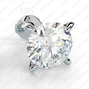 Pendientes de Plata Unisex Modernos con Moissanita de 4 Puntas en Forma de Flecha, para Compromiso, Fiesta, Boda, Aniversario, Regalo Cristiano 2 - Product Image 4