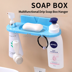 Nuovo <span class=keywords><strong>Portasapone</strong></span> Multiuso in Plastica 2022 con Drenaggio, Mensola Angolare da Parete per <span class=keywords><strong>Bagno</strong></span> e <span class=keywords><strong>Doccia</strong></span> - Product Image 2