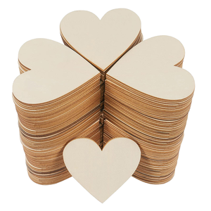 15cm Creative Polished <b>Wooden</b> Heart-Shaped DIY Decorative <b>Slices</b> Multi-Functional Valentine's Day Handcrafted Commemorative Gift - Product Image 1