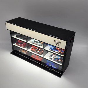 1:64 MINI GT 9 Grid Display Diecast Estacionamiento Luz LED Acrílico Vitrina Mini GT Vitrina - Product Image 2