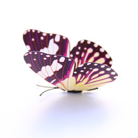 Décoration personnalisée pour la maison, cadeau, papillons lumineux 3D magnétiques, autocollants muraux pour réfrigérateur, aimants, papillons en plastique
