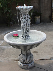Fontaine cascade de <span class=keywords><strong>jardin</strong></span> rocailleuse, <span class=keywords><strong>ornement</strong></span> extérieur sur pied, <span class=keywords><strong>bassin</strong></span> à eau circulante, style européen, fait main - Product Image 3