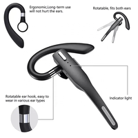 YYK525 Earpiece tunggal kualitas tinggi 2024 Earphone Stereo Earhook mode dengan Logo kustom untuk mengemudi