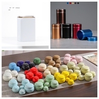 Étiquettes personnalisées avec logo imprimé, style chinois, pot à biscuits en métal cylindrique