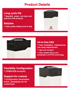 Hệ thống lưu trữ năng lượng mặt trời di động tích hợp pin Lithium-ion 300W/1Kwh, dùng cho cắm trại ngoài trời và ô tô - Product Image 6