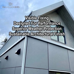 Revestimiento <span class=keywords><strong>de</strong></span> Pared Exterior Reforzado <span class=keywords><strong>de</strong></span> Estilo Industrial Moderno, Paneles <span class=keywords><strong>de</strong></span> Muro Cortina <span class=keywords><strong>de</strong></span> Instalación en Seco para <span class=keywords><strong>Casas</strong></span> y Villas - Product Image 2