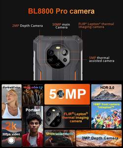<span class=keywords><strong>Blackview</strong></span> <span class=keywords><strong>Bl8800</strong></span> <span class=keywords><strong>PRO</strong></span> incassable 6.58 pouces FHD + IP68 & IP69K 8GB + 128GB 50MP caméra thermique NFC 5g téléphone portable intelligent - Product Image 3