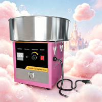 Machine à Barbe à Papa Commerciale de Comptoir Rose Électrique pour Location d'Événements