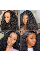 Perruques brésiliennes Remy Deep Wave 13x4 transparentes pour femmes noires, avec baby hair, 5x5, 13x6, 360, sans colle, Full HD
