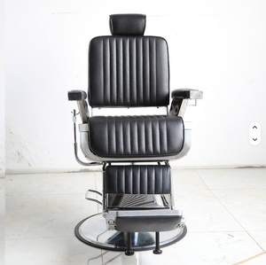 Sillas de Peluquería al por Mayor, Sillas de Barbero Negras, Muebles de Salón, Silla de Barbero Sherman con Reposacabezas Empotrado para Hombres - Product Image 1