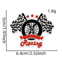 Écusson de course F1 brodé thermocollant ou à coudre, logo de club de motocyclisme, pour chapeaux, vestes, sacs, vêtements et accessoires