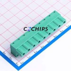 KH-ZBK300R-9P-7.62G Plug-in Terminal Block Through hole Component (THT),P=7.62mm Connector 7.62mm Green 9P 1 - Product Image 2