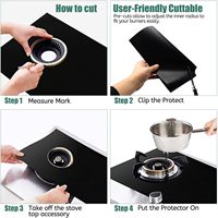 Protections pour Brûleurs à Gaz et Revêtements de Cuisinière Découpables, Antiadhésifs, Résistants à la Chaleur et Faciles à Nettoyer pour la Cuisine