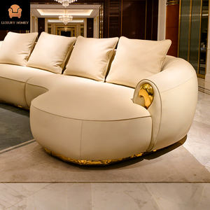 Prezzo all'ingrosso a buon mercato salone mobili soggiorno imposta nuovo design a forma di U divano in tessuto morbido set mobili - Product Image 5